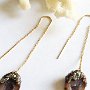  Earrings (Materials: Tabasco geode druzy from Mexico, Swarovski crystals, Swarovski Ceralun Epoxy Clay,  Gold-filled earwire) SOLD